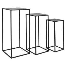 Sellettes en métal noir (Lot de 3)