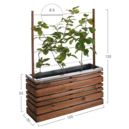 Bac à fleurs 110 litres Lign Z avec treillis