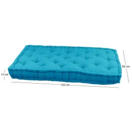 Coussin de palette en coton coloré 120 x 60 cm
