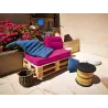 Coussin cale-rein en coton coloré