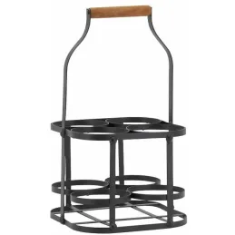 Panier bouteilles en métal et bois
