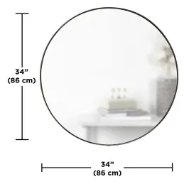 Miroir rond en métal 86 cm Hubba