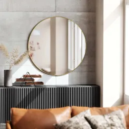 Miroir rond en métal 86 cm Hubba