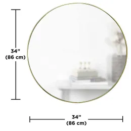 Miroir rond en métal 86 cm Hubba