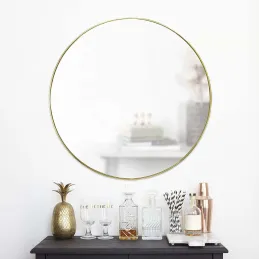 Miroir rond en métal 86 cm Hubba