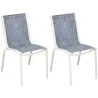 Chaise aluminium textilène Linea (Lot de 2)