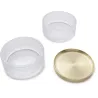 Boîte à bijoux verre couvercle laiton Tesora