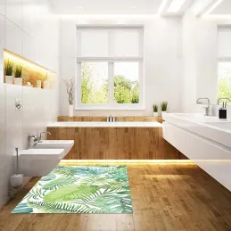 Tapis intérieur extérieur feuilles en vinyle