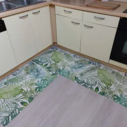 Tapis intérieur extérieur feuilles en vinyle