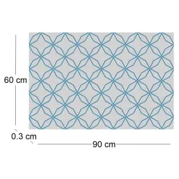 Tapis intérieur extérieur rosace 60 x 90 cm