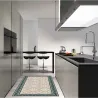 Tapis intérieur carreaux de ciment effet rosaces