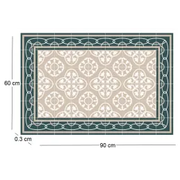 Tapis intérieur carreaux de ciment effet rosaces