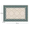 Tapis intérieur carreaux de ciment effet rosaces