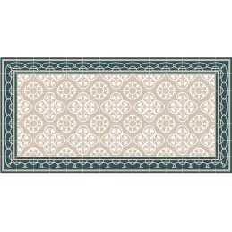 Tapis intérieur carreaux de ciment effet rosaces