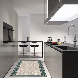 Tapis intérieur carreaux de ciment effet rosaces