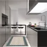 Tapis intérieur carreaux de ciment effet rosaces