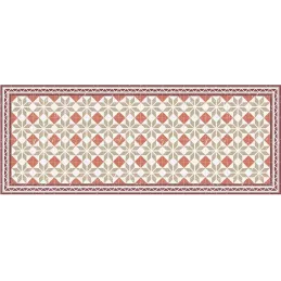 Tapis intérieur carreaux de ciment losanges 70 x 180 cm