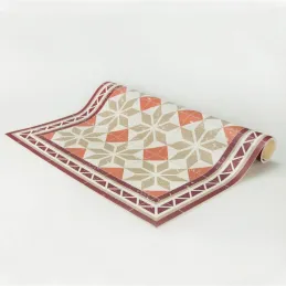 Tapis intérieur carreaux de ciment losanges 70 x 180 cm