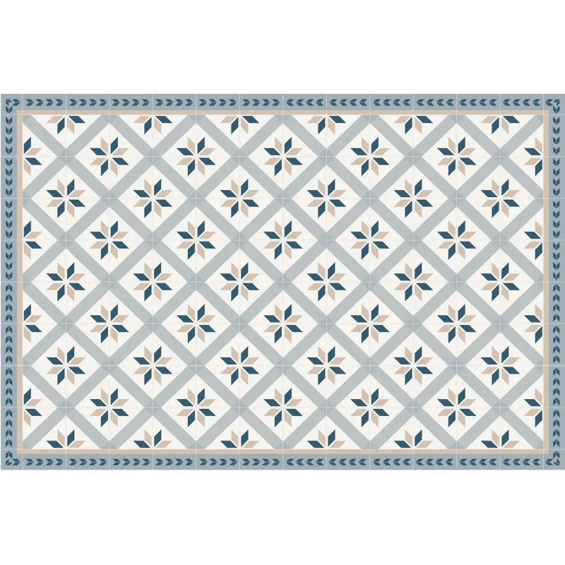 Tapis intérieur extérieur carreaux de ciment petites étoiles