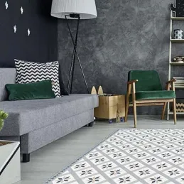 Tapis intérieur extérieur carreaux de ciment petites étoiles
