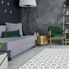 Tapis intérieur extérieur carreaux de ciment petites étoiles