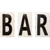 Lettres en métal émaillé Bar