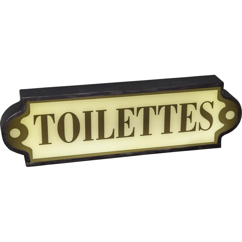 Enseigne lumineuse Toilettes 43 cm