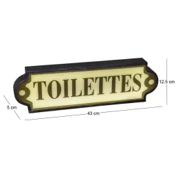 Enseigne lumineuse Toilettes 43 cm