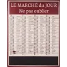 Tableau liste de courses Marché du jour