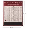 Tableau liste de courses Marché du jour