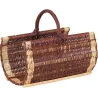Panier à bûches en osier brut et écorcé
