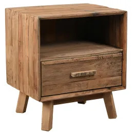 Table de nuit en pin recyclé Rewood 55 x 45 x 62 cm