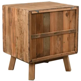 Table de nuit en pin recyclé Rewood 55 x 45 x 62 cm