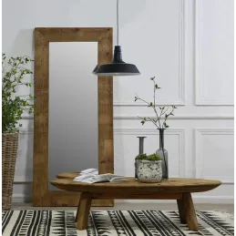 Table basse ovale en pin recyclé Rewood