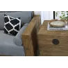 Coffre carré en pin et métal Rewood