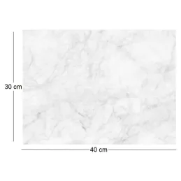 Set de table en vinyle Marbre blanc