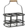 Panier bouteilles en métal et bois