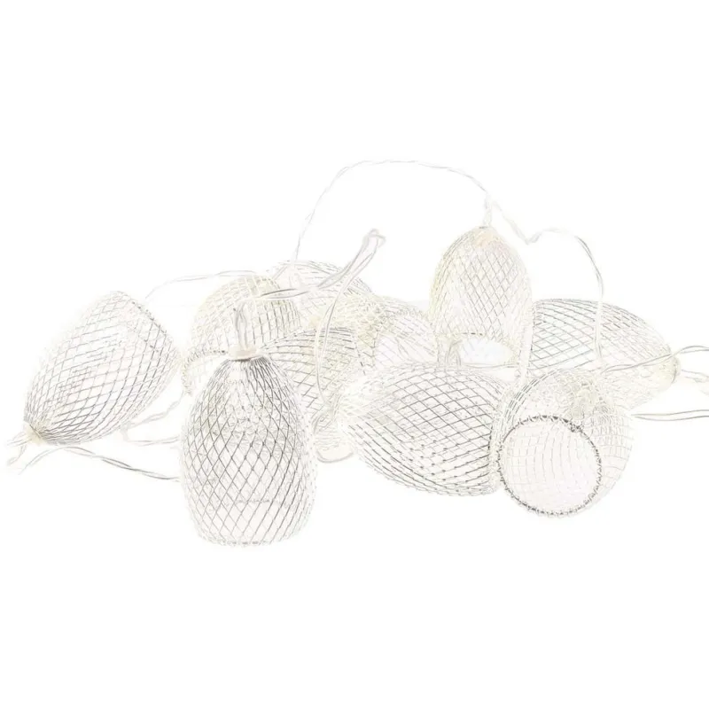 Guirlande lumineuse 10 cages argentées