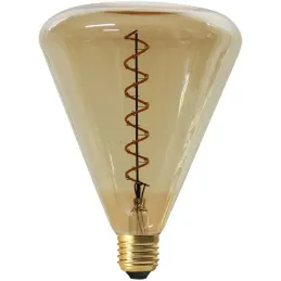Ampoule pyramide LED ambré 19 cm