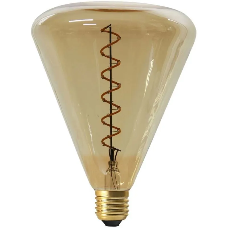 Ampoule pyramide LED ambré 19 cm