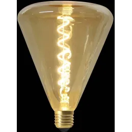 Ampoule pyramide LED ambré 19 cm