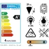 Ampoule pyramide LED ambré 19 cm