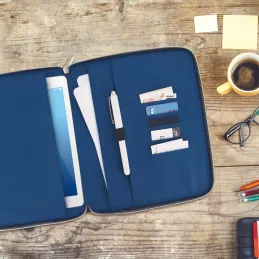 Housse avec organisateur pour tablette Papa en or