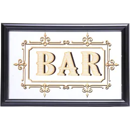 Miroir inscription Bar feuille d'or