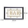 Miroir inscription Bar feuille d'or