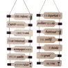 Plaque décorative en bois bouteilles 38 x 85 cm (Lot de 2)