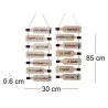 Plaque décorative en bois bouteilles 38 x 85 cm (Lot de 2)