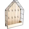 Boite à clés métal et bois Home 35 cm