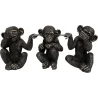 Singes sages en résine 67 cm (Lot de 3)