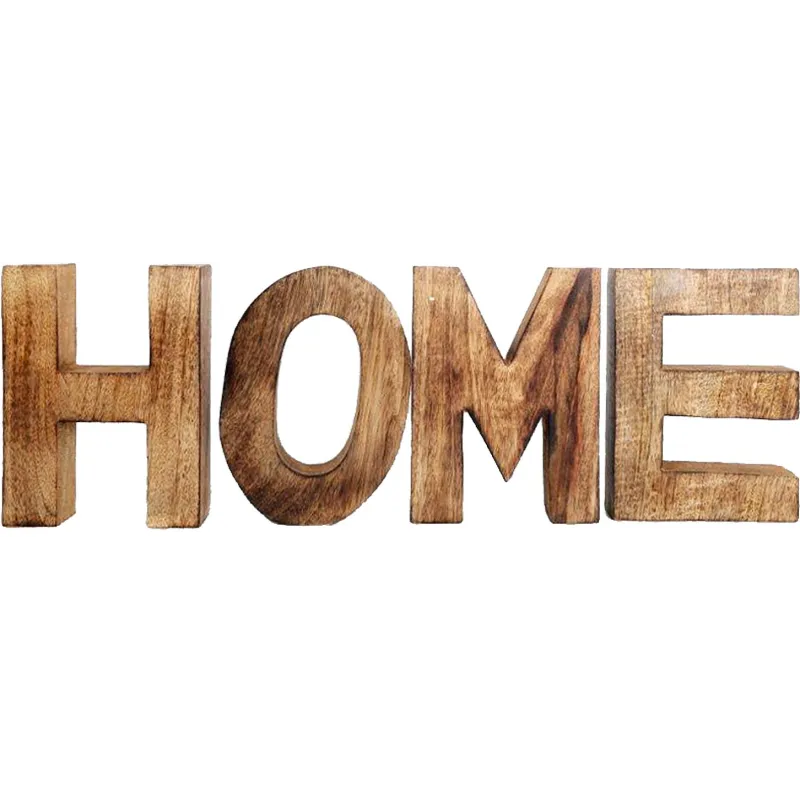 Lettres en bois à poser HOME